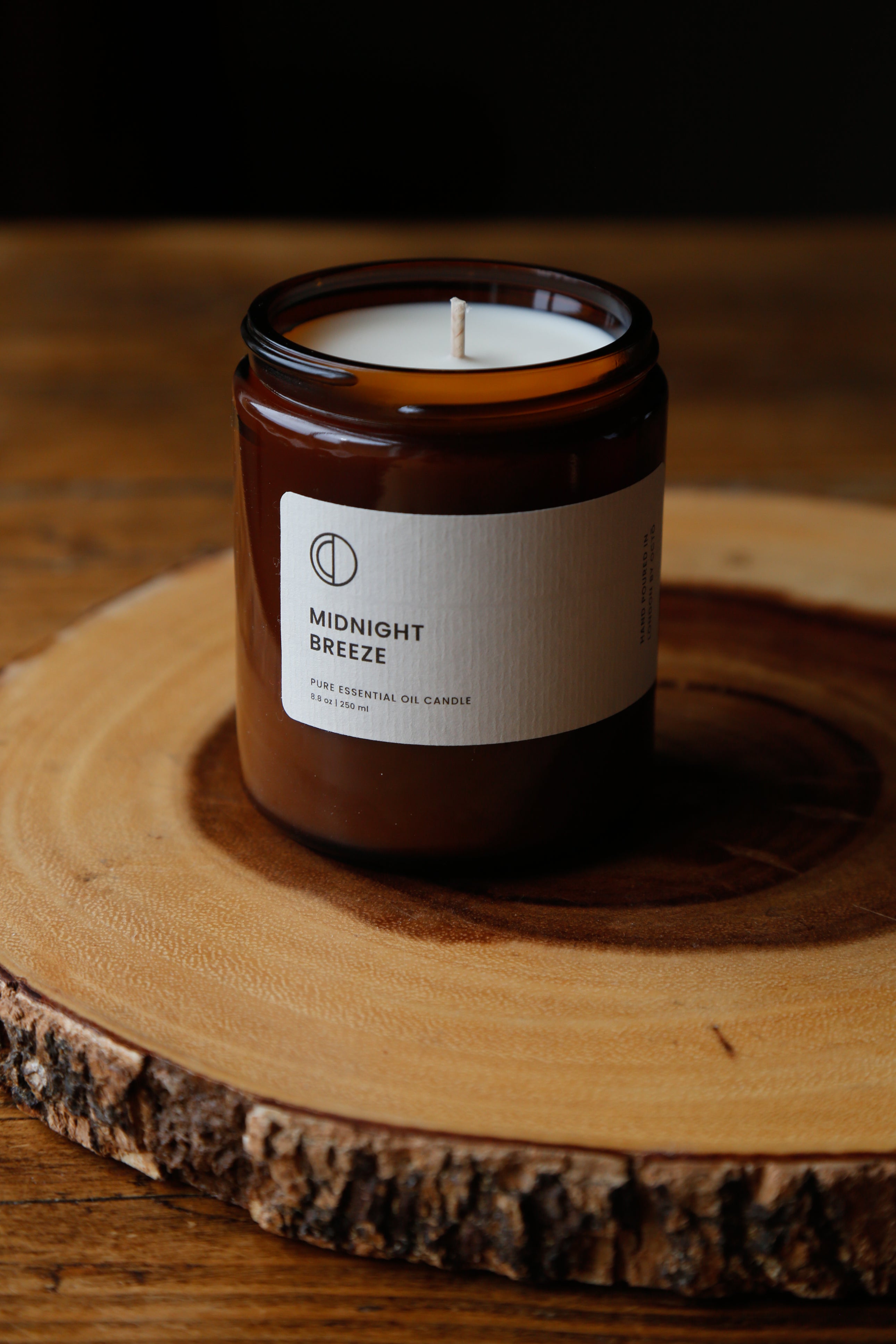 Midnight Breeze candle (Rose Geranium + Vetiver + Patchouli)