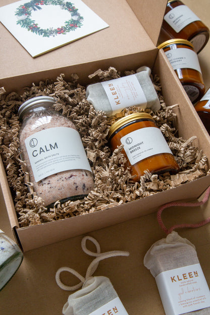 Calm | Gift Set (Bath salts + Soap bar + Candle)