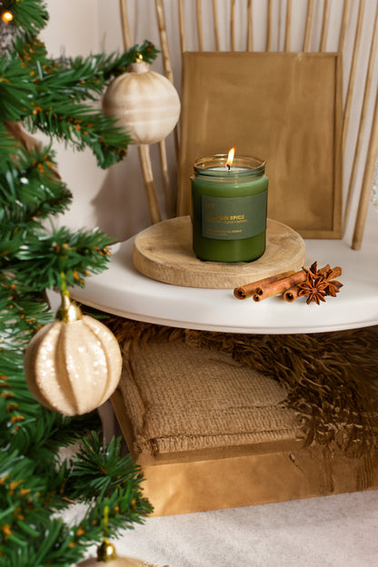 Pumpkin Spice (Cinnamon + Clove + Ginger) | Green Jar Candle