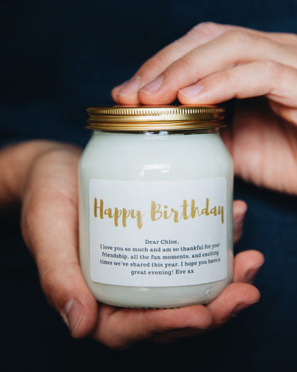 Personalised Message Candle Gift