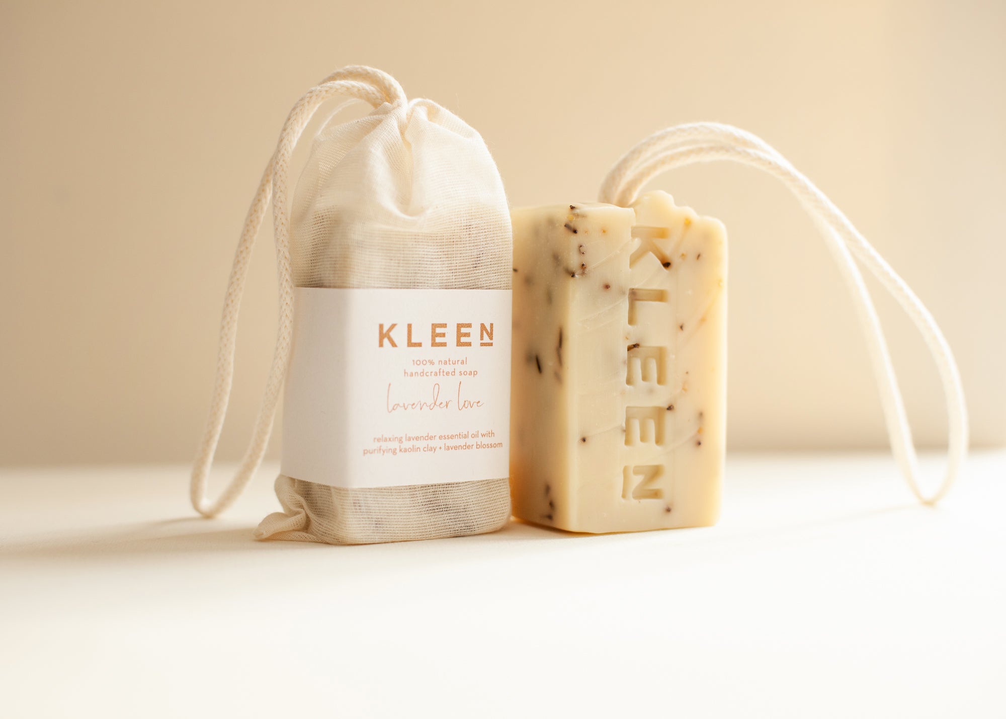 100% natural vegan soap on a rope